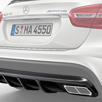 Карбоновый диффузор заднего бампера 45 AMG Style для Mercedes-Benz GLA-class X156