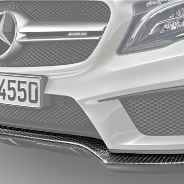 Карбоновый спойлер переднего бампера 45 AMG Style для Mercedes-Benz GLA-class X156