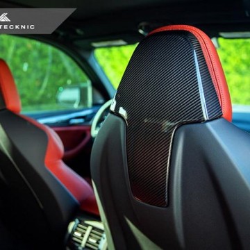 Карбоновые накладки на спинки передних сидений AutoTecknic для BMW X3M F97, X4M F98