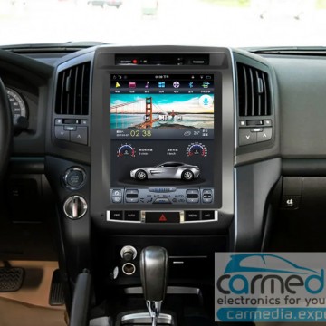 Штатное головное устройство Carmedia ZF-1220-DSP-X6 Tesla-Style для Toyota Land Cruiser 200